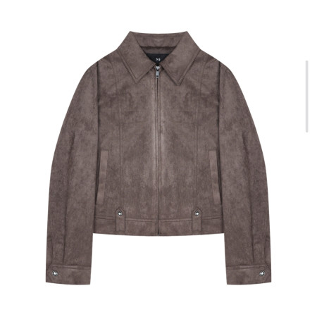 [행복한백화점][SI]절개 포인트 카라 크롭 집업 자켓  SMJXC0171