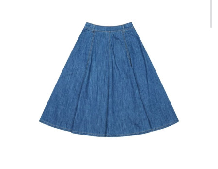 [행복한백화점][SI]컷팅 헴라인 데님 스커트  SKSKE2335