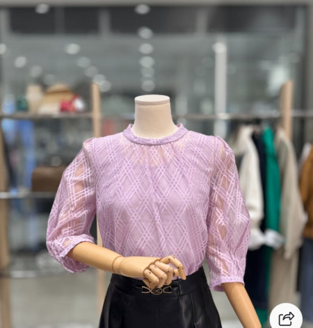 [행복한백화점][SI]넥스카프 체크 블라우스 SKBAD2443