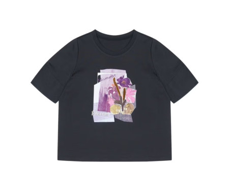 [행복한백화점][SI]꽃프린팅 반팔 면티셔츠  SKIBD2831