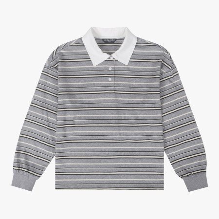 [행복한백화점][더데이걸]카라 스트라이프 스웻셔츠    TGMA25807