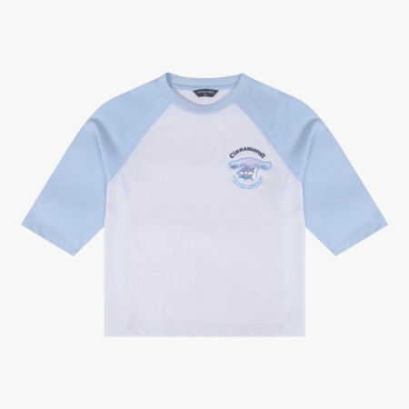 [행복한백화점][더데이걸]시나모롤 7부 레글런 티셔츠   TGLA2562C