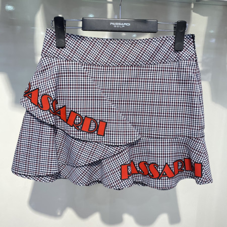 여성 골프 간절기 치마 로고 포인트 앞뒤넘어오는 훌스커트 P20SSK537M