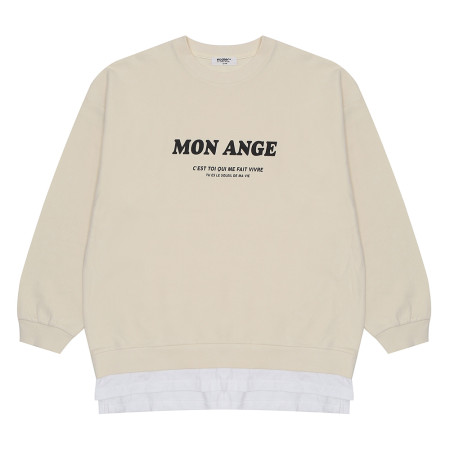 오버핏 레이어드 맨투맨 티셔츠21c0451