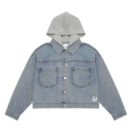 우드 착탈 크롭 청자켓 21c3551