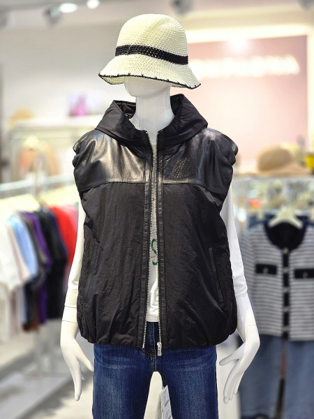 [행복한백화점][꼼빠니아] 가을 여성 바람막이 조끼 점퍼(블랙,베이지) CZFW0-WLV500